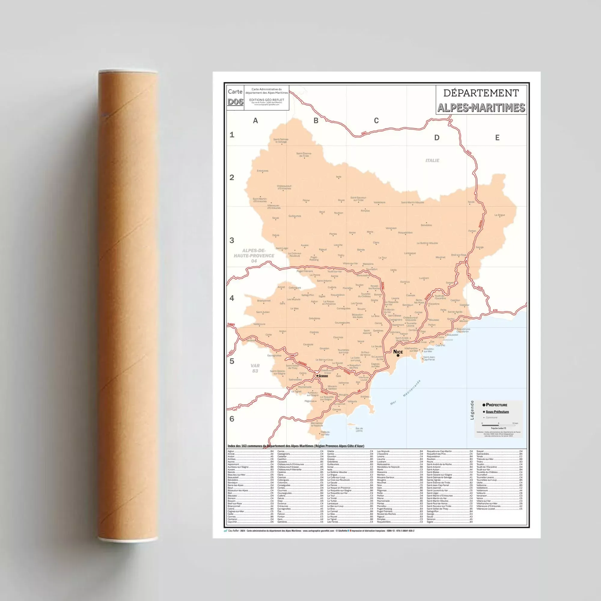 06 – Département des Alpes-Maritimes – Carte géographique – Image 3
