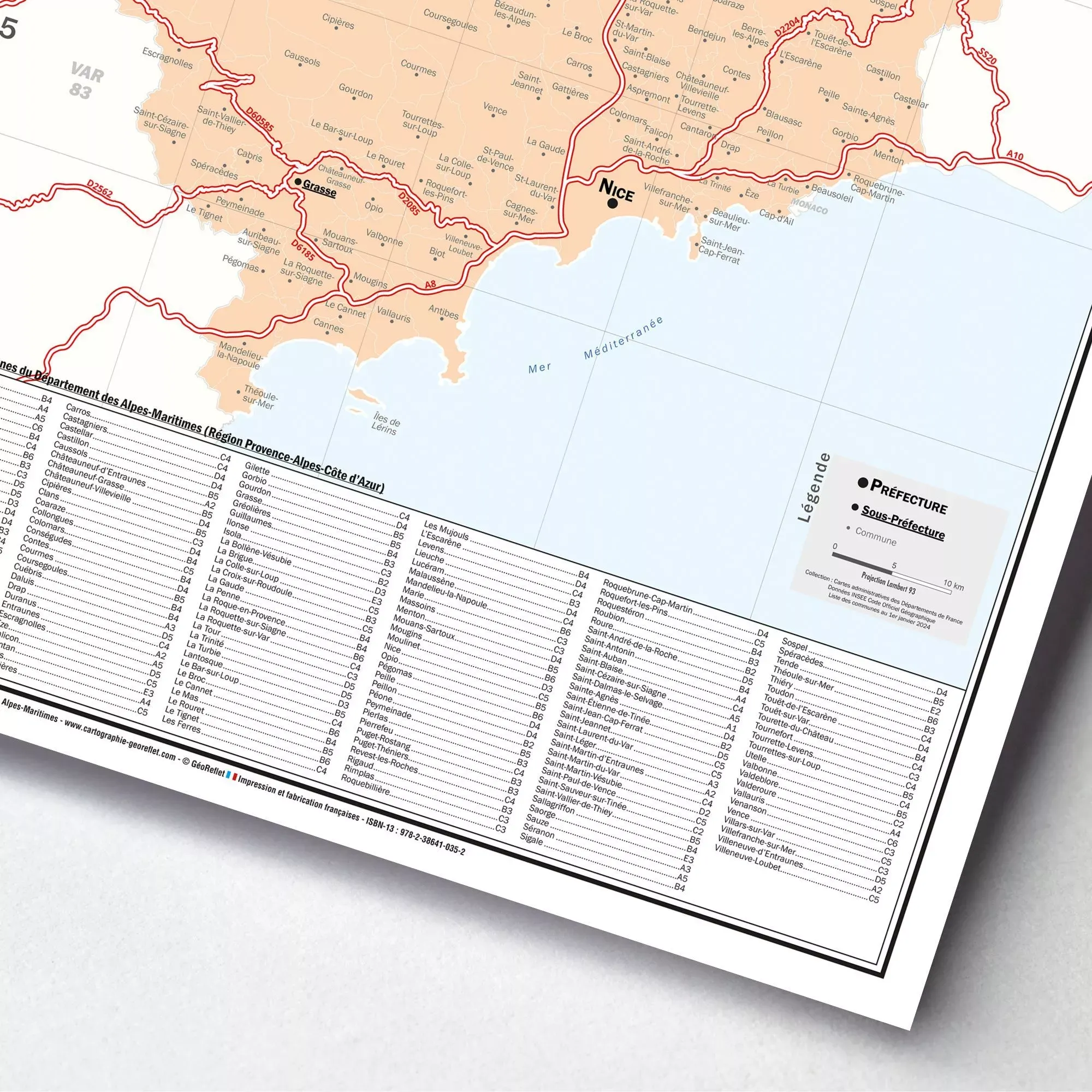 06 – Département des Alpes-Maritimes – Carte géographique – Image 5