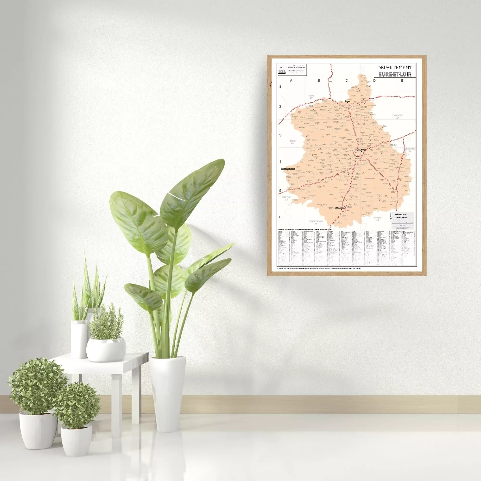 28 – Département de l’Eure-et-Loir – Carte géographique – Image 4
