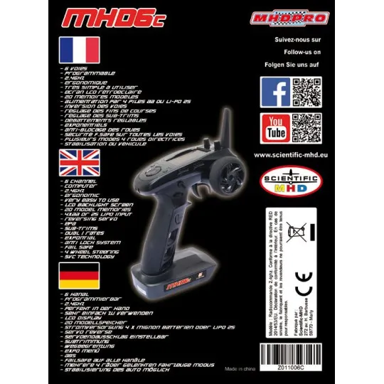 Ensemble pour radiocommande MHD6C 2,4Ghz Techno. SVC Z011006C – Image 5