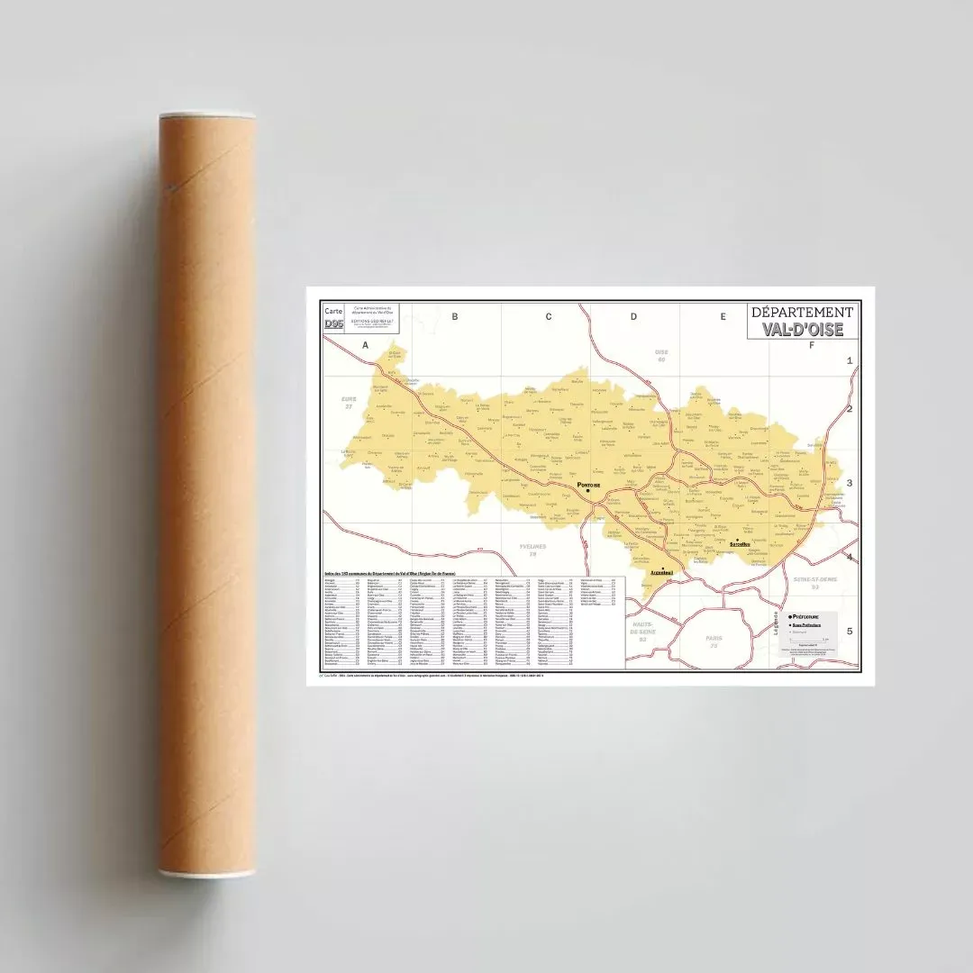 95 – Département du Val-d’Oise – Carte géographique – Image 3
