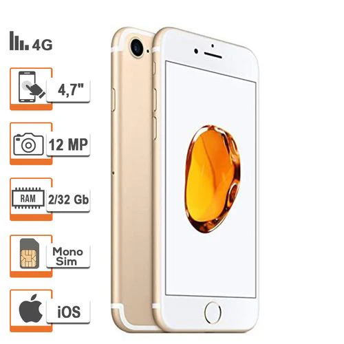 Apple IPhone 7-4.7 Pouces - 4G LTE -32 Go ROM- 2 Go RAM- 12Mpx Reconditionné- Garantie 1 Mois – Image 4